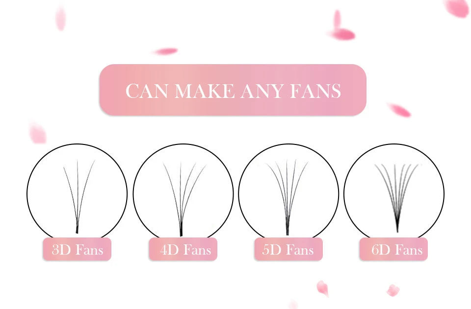 AGUUD Easy Fan Lashes Eyelash Extension Faux Mink Auto Flowering Rapid blooming fans Individual Eyelash Extension Easy Fanning