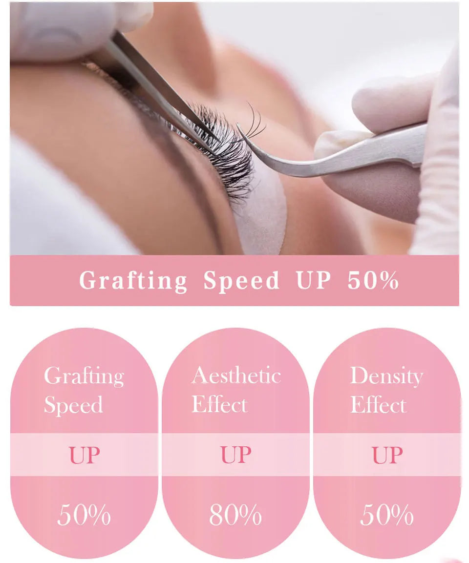 AGUUD Easy Fan Lashes Eyelash Extension Faux Mink Auto Flowering Rapid blooming fans Individual Eyelash Extension Easy Fanning