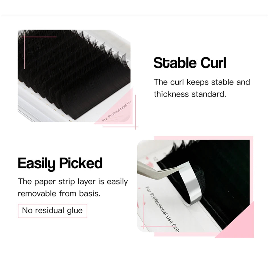 AGUUD Easy Fan Lashes Eyelash Extension Faux Mink Auto Flowering Rapid blooming fans Individual Eyelash Extension Easy Fanning
