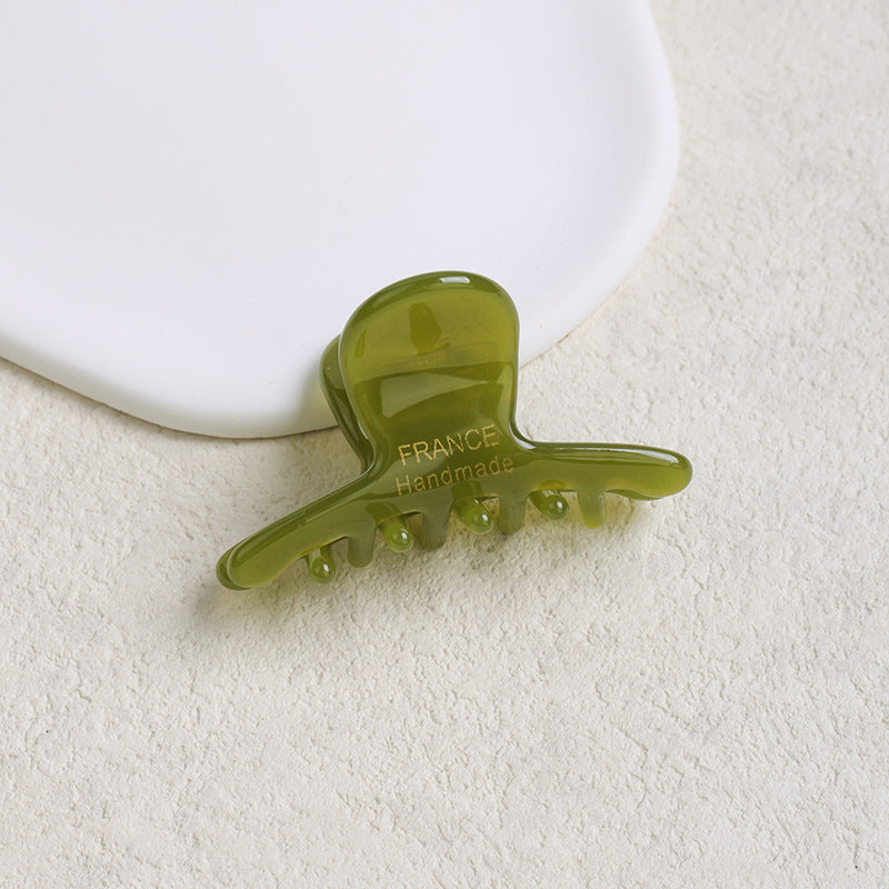 Acetate Small Claw Clip Half-Up Hair Shark Clip for Women, Suitable for the Back of the Head, Hairpin for Thin Hair, High-End Hair Accessory