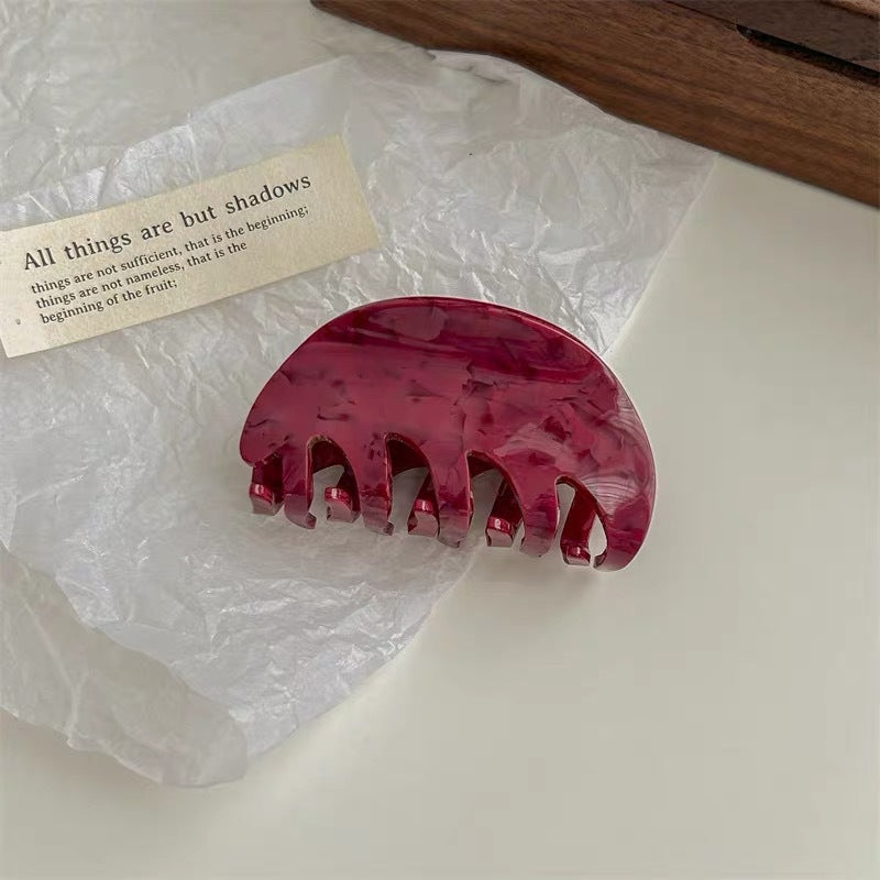 Tulip Cherry Grab Clip Premium 2024 New Maillard Grab Clip Cute Dalmatian Shark Clip Hair Accessories