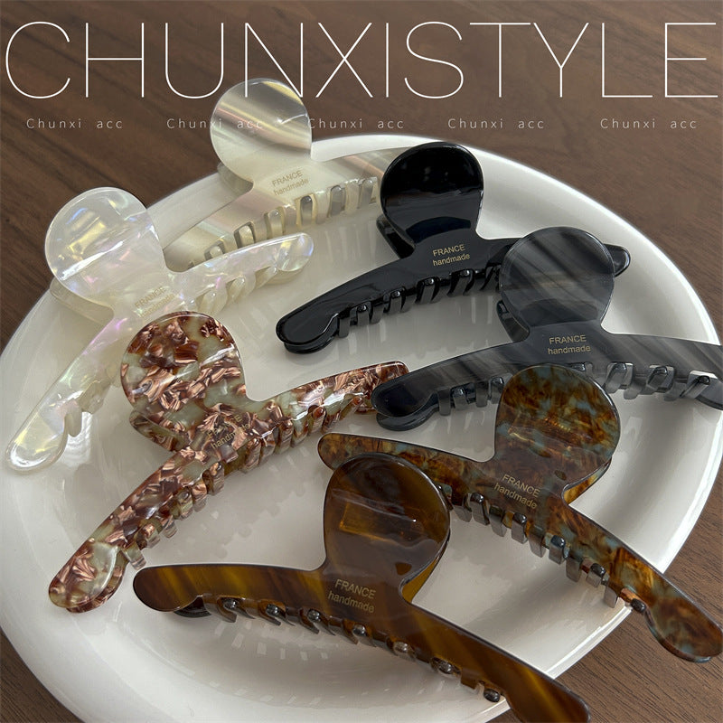Vintage acetate grip large Internet celebrity elegant shark clip women's high-grade exquisite clip headdress hairpin back head