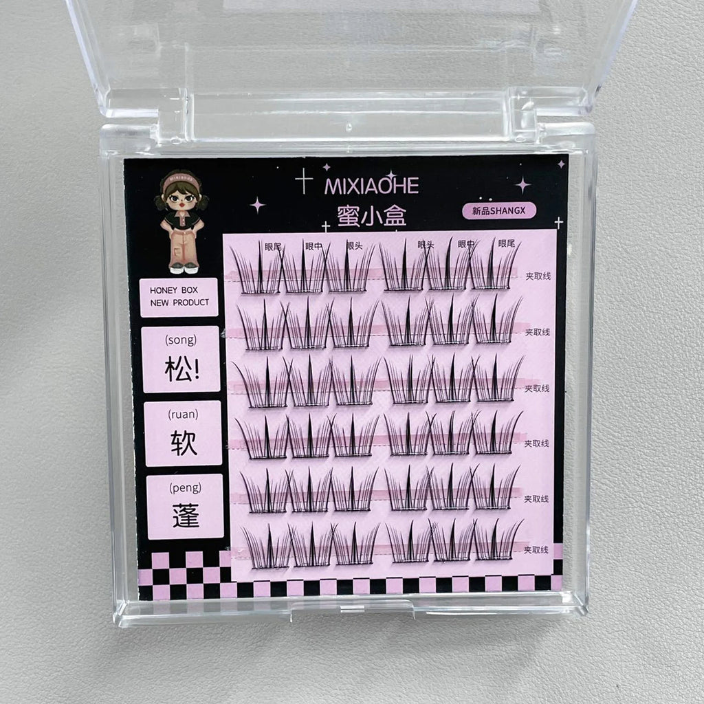 Korean Wispy Lash Extension Segmentation Natural Lash Extension for Daily Life Or Kpop Girls Cosplay Makeup