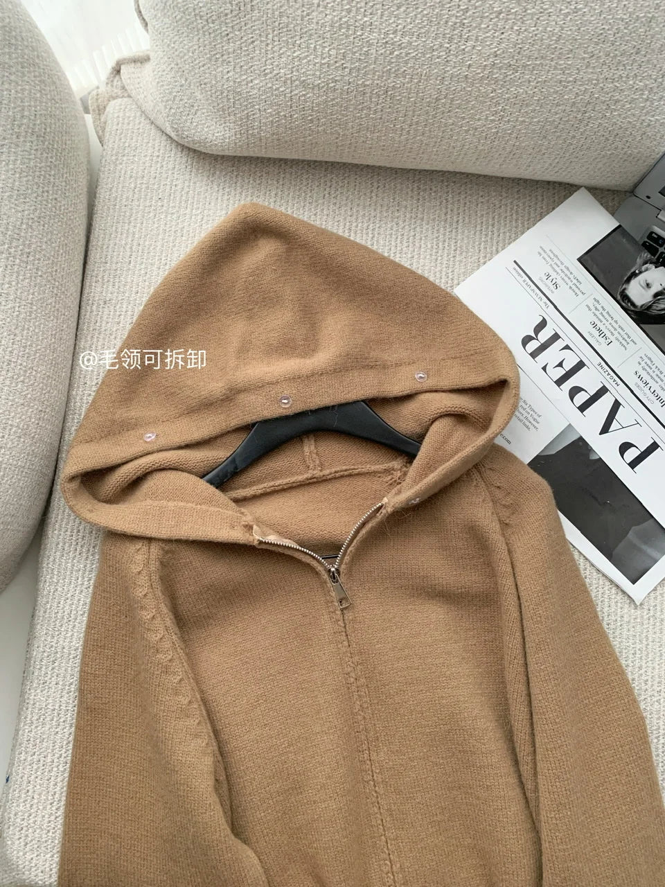 Winter Women Old Money Shoujo Girl Long Sleeve Full Zip Cardigan Sweater Cuddly Hoodies Knitwear 2000s Aesthetic Korean Fashion