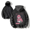 Men Acid Hoodies Bocchi The Rock Manga Top Print Vintage Pullover Casual Basis Long Sleeve Washed Hoodies