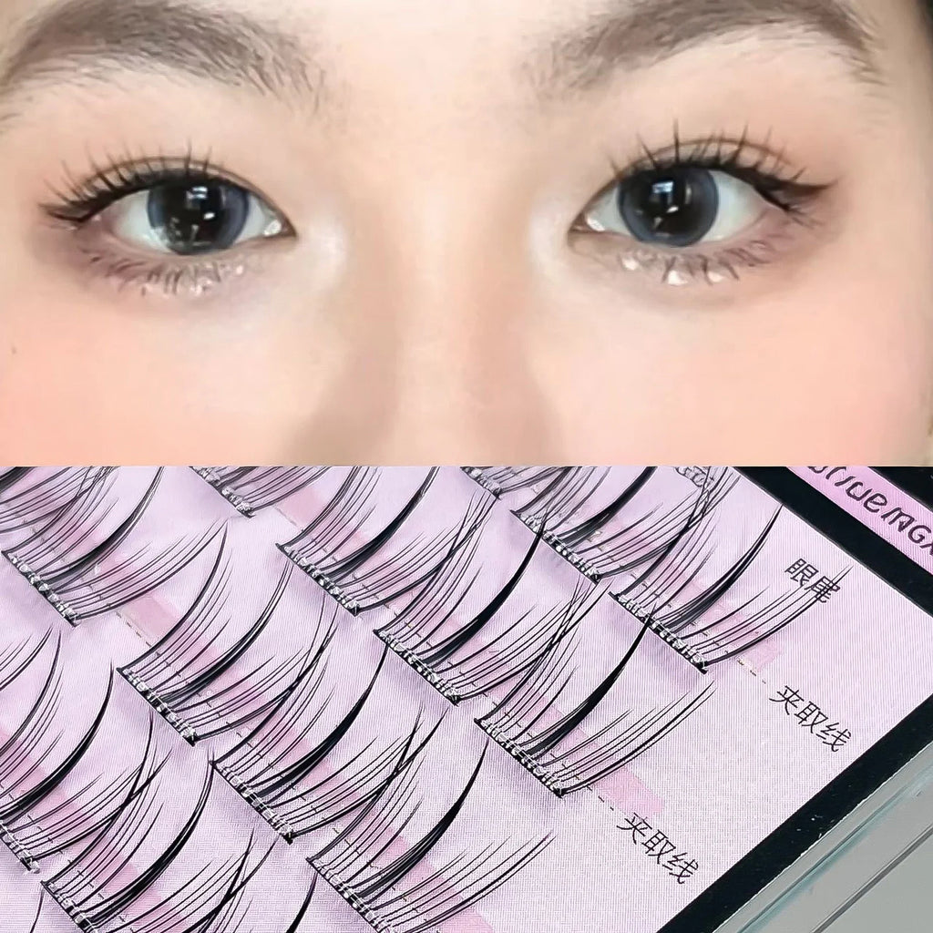 Korean Wispy Lash Extension Segmentation Natural Lash Extension for Daily Life Or Kpop Girls Cosplay Makeup