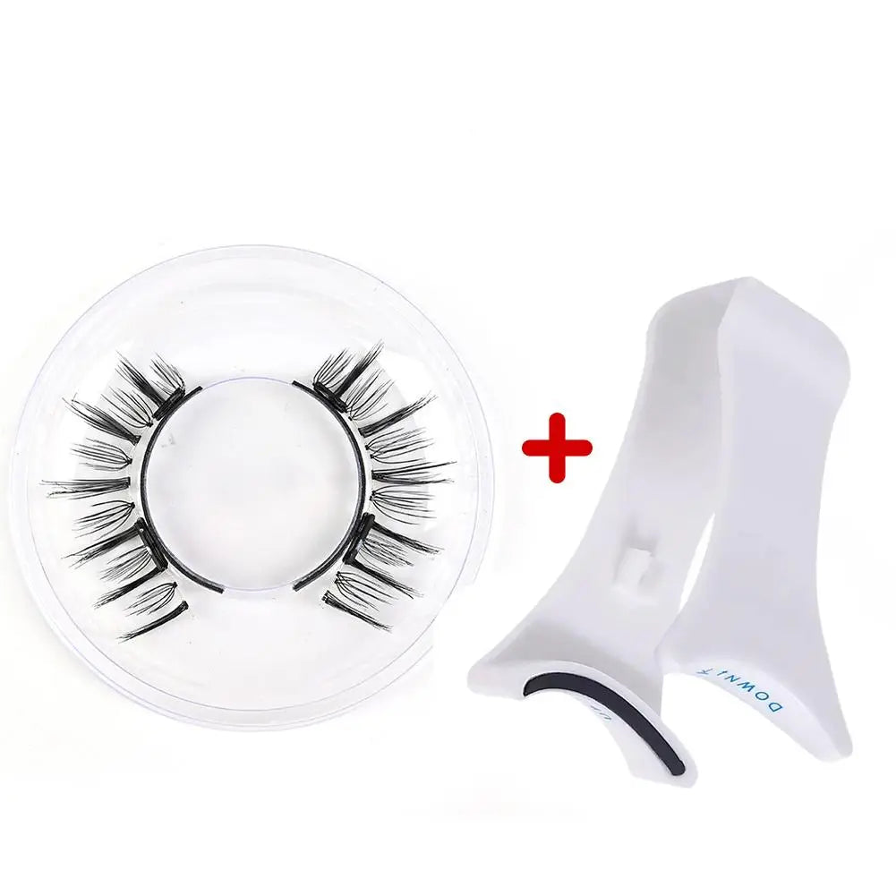 Magnetic Eyelashes Handmade 3D Natural Magnetic False Eyelashes Reusable Magnetic Eyelashes Tweezers Set For Women