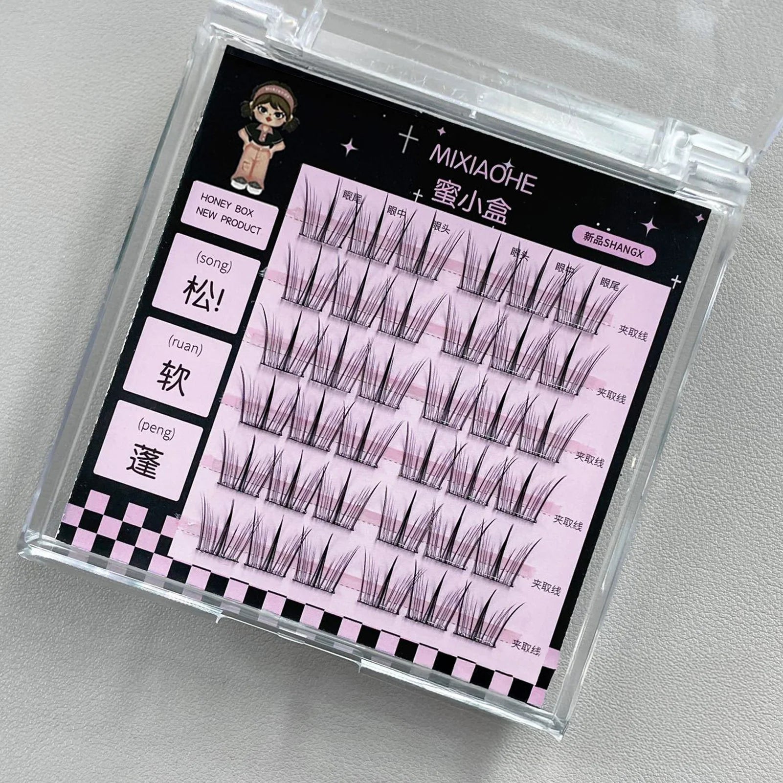 Korean Wispy Lash Extension Segmentation Natural Lash Extension for Daily Life Or Kpop Girls Cosplay Makeup