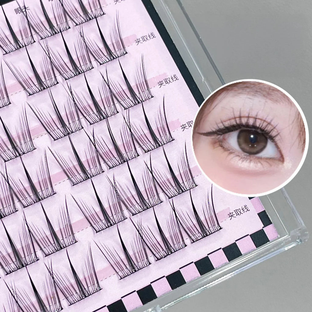 Korean Wispy Lash Extension Segmentation Natural Lash Extension for Daily Life Or Kpop Girls Cosplay Makeup