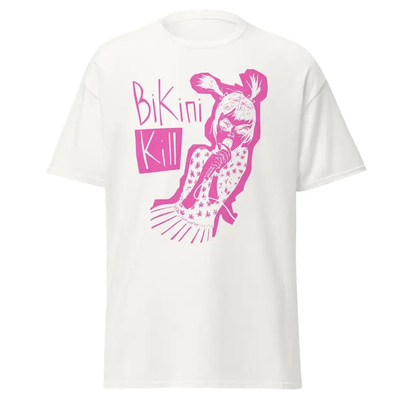 Bikini Kill T-Shirt Fashion, Gothic Death New Metal Band, Short Sleeve cotton Vintage round neck Streetwear Tees Short Sleeve