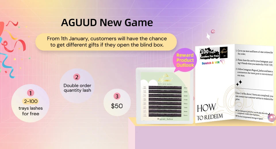 AGUUD Easy Fan Lashes Eyelash Extension Faux Mink Auto Flowering Rapid blooming fans Individual Eyelash Extension Easy Fanning
