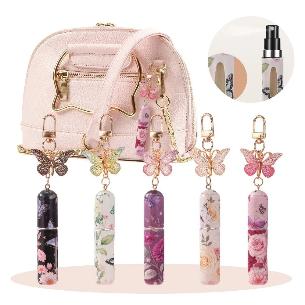 New 5ml Mini Perfume Bottle Refillable Portable Spray Rotating Bottle Empty Storage Sprayer Spray Atomizer Bottle