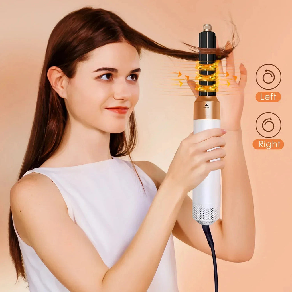 Hairdresser 5-in-1 Hair Clip Curler Hot Air Comb Automatic Curling Comb Straight Hair Comb, Hair Dryer Holiday Gift