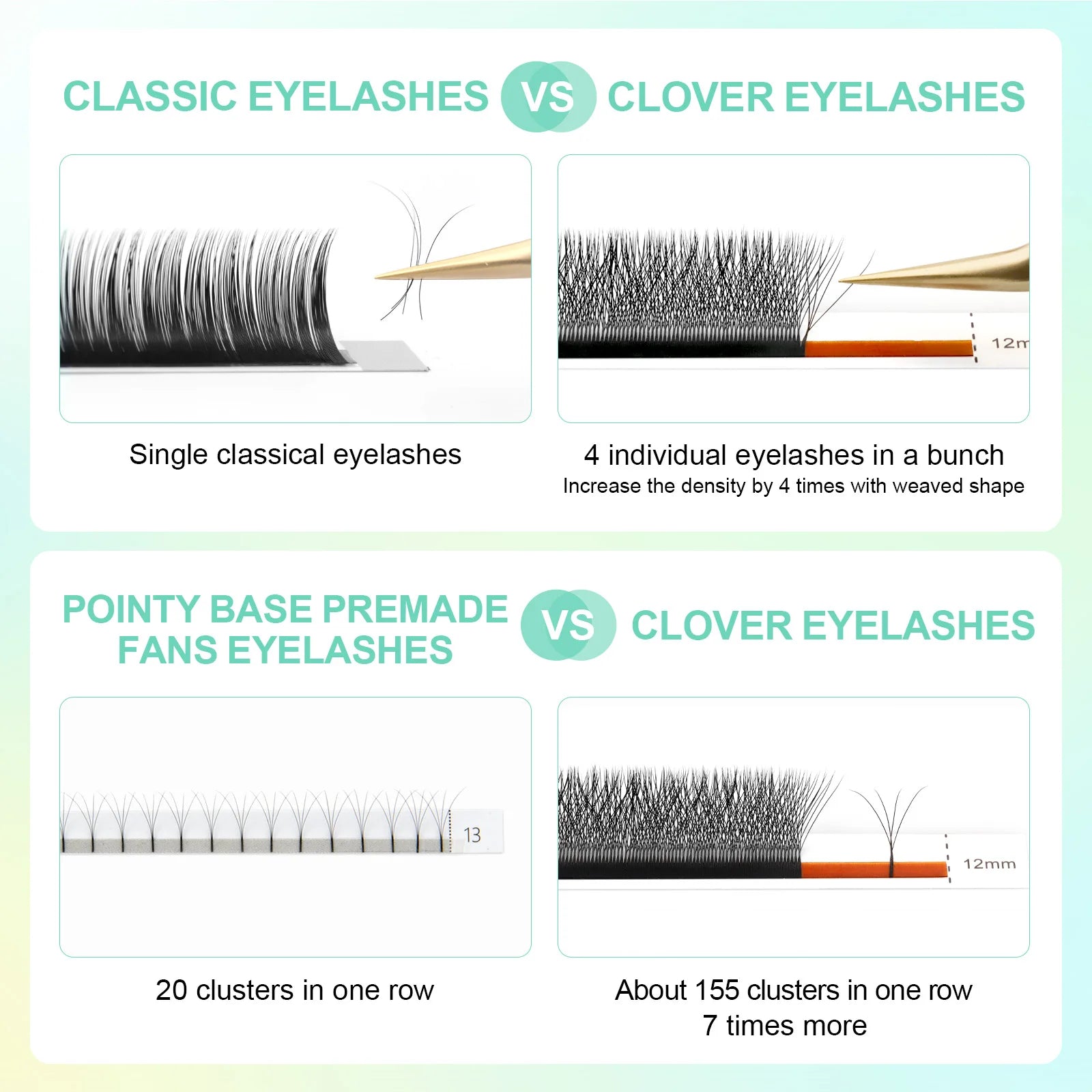 NAGARAKU 4D W Shape Lashes Hand Waved Premade Bloom Fans Mesh Eyelash Extensions Natural Soft Light Individual Matte Dense