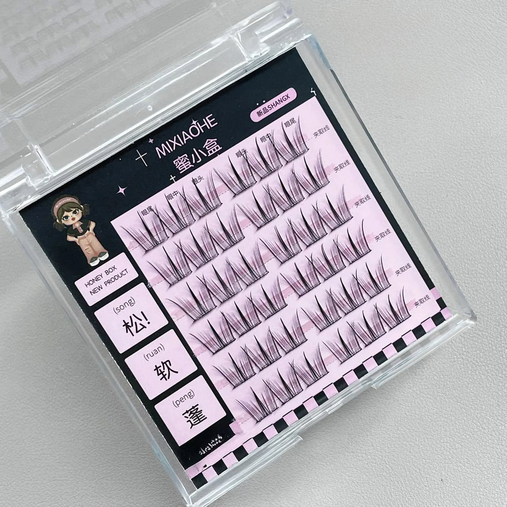 Korean Wispy Lash Extension Segmentation Natural Lash Extension for Daily Life Or Kpop Girls Cosplay Makeup