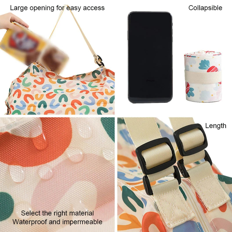 1pc Foldable Shopping Bags Foldable Storage Bag With Handle Portable Travel Camouflage Handbags Large Capacity Nylon Bag