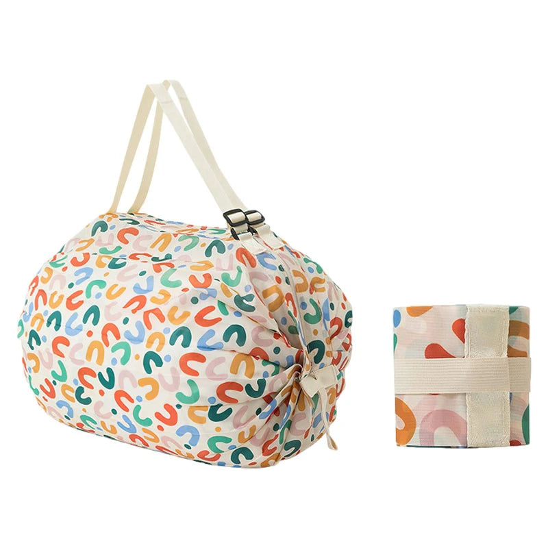 1pc Foldable Shopping Bags Foldable Storage Bag With Handle Portable Travel Camouflage Handbags Large Capacity Nylon Bag