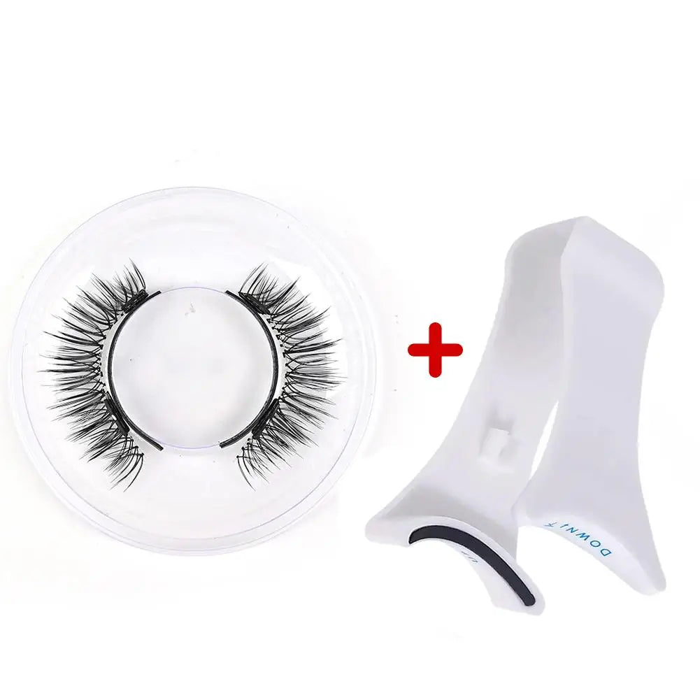 Magnetic Eyelashes Handmade 3D Natural Magnetic False Eyelashes Reusable Magnetic Eyelashes Tweezers Set For Women