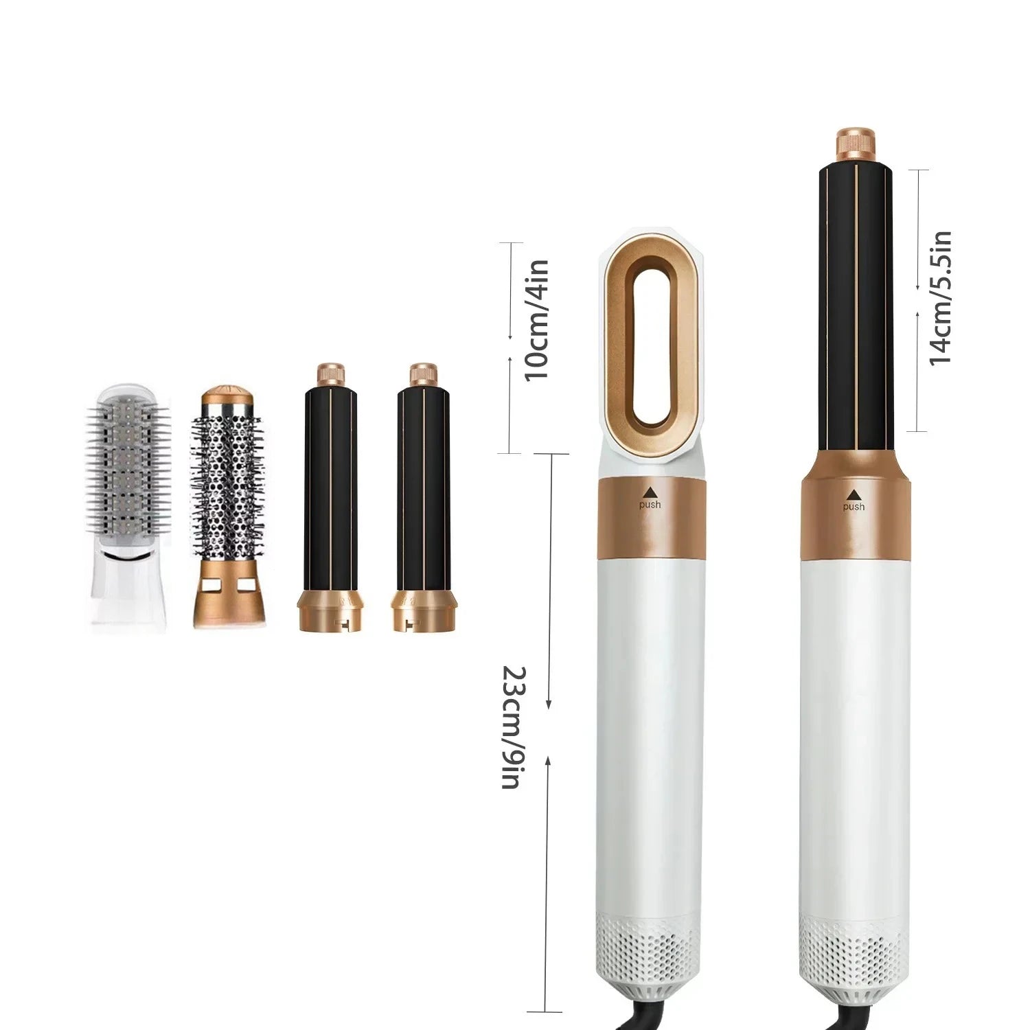 Hairdresser 5-in-1 Hair Clip Curler Hot Air Comb Automatic Curling Comb Straight Hair Comb, Hair Dryer Holiday Gift