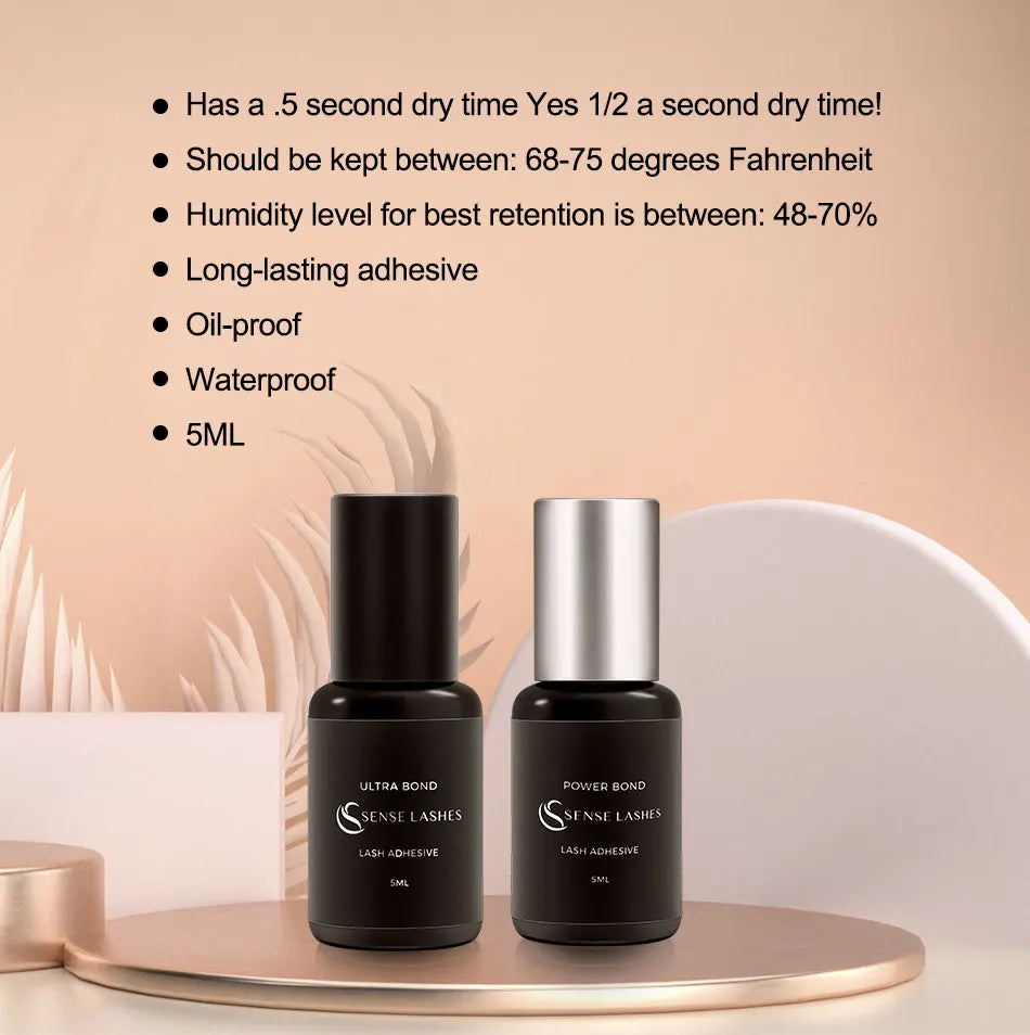 SENSE LASHES 10pcs Premium Adhesive Make Lashes Dried After Eyelash Extensions Glue Suitable for All Eyelash Extension