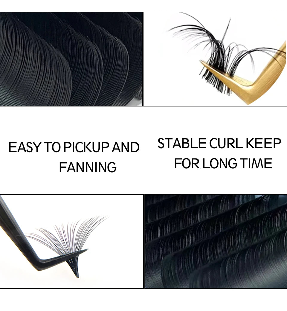 Lashprofessor Individual Eyelash Extension Long Length Classic Lashes Extensions Trays Wholesale Matte Black Soft Mink Faux Lash