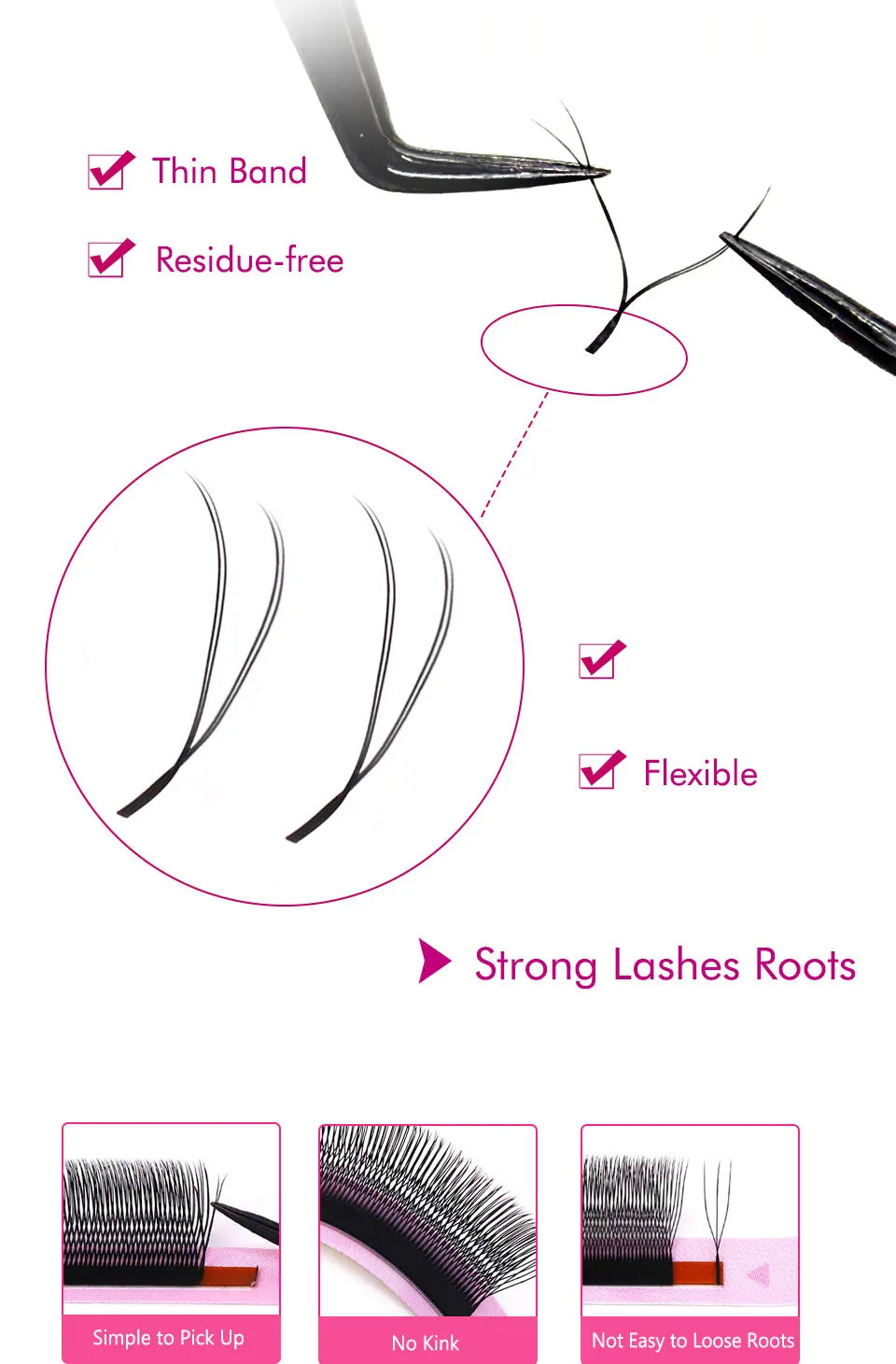NEW U-Shaped 3D 4D 5D Eyelash Extension Faux Mink Premade Fans Lashes Easy to Apply 3D Volume Hand Woven U Shape W Style Eyelash