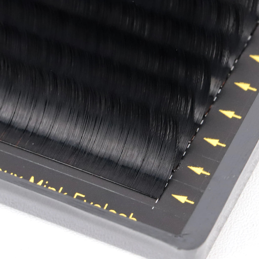Lashprofessor Individual Eyelash Extension Long Length Classic Lashes Extensions Trays Wholesale Matte Black Soft Mink Faux Lash