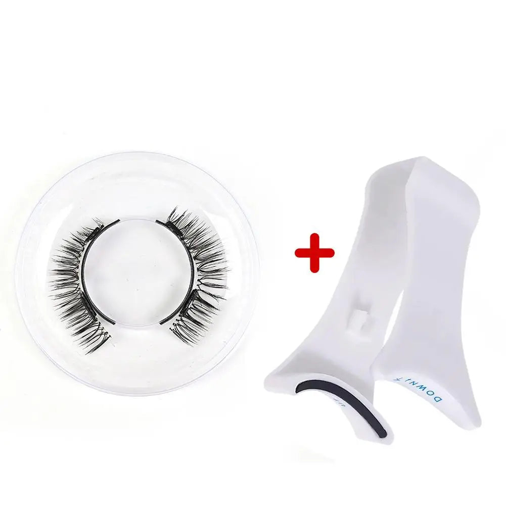 Magnetic Eyelashes Handmade 3D Natural Magnetic False Eyelashes Reusable Magnetic Eyelashes Tweezers Set For Women