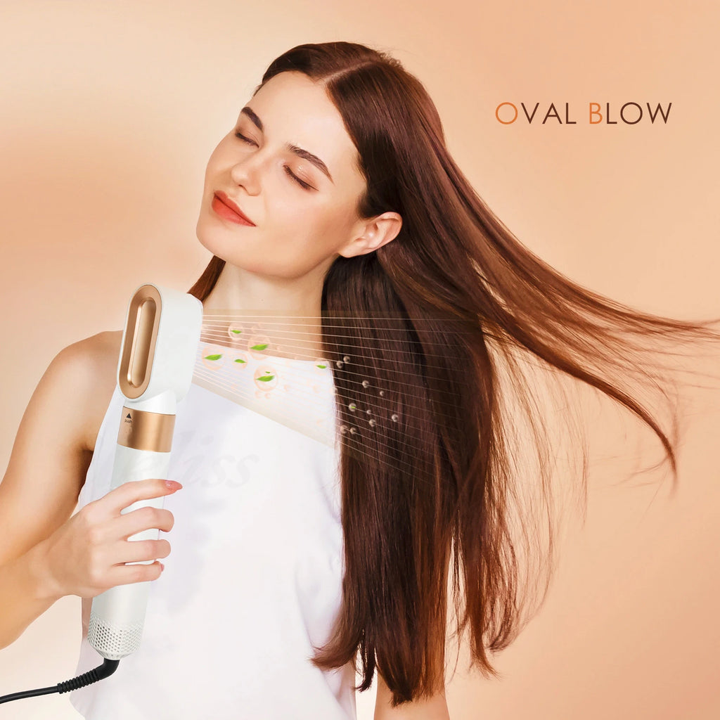 Hairdresser 5-in-1 Hair Clip Curler Hot Air Comb Automatic Curling Comb Straight Hair Comb, Hair Dryer Holiday Gift