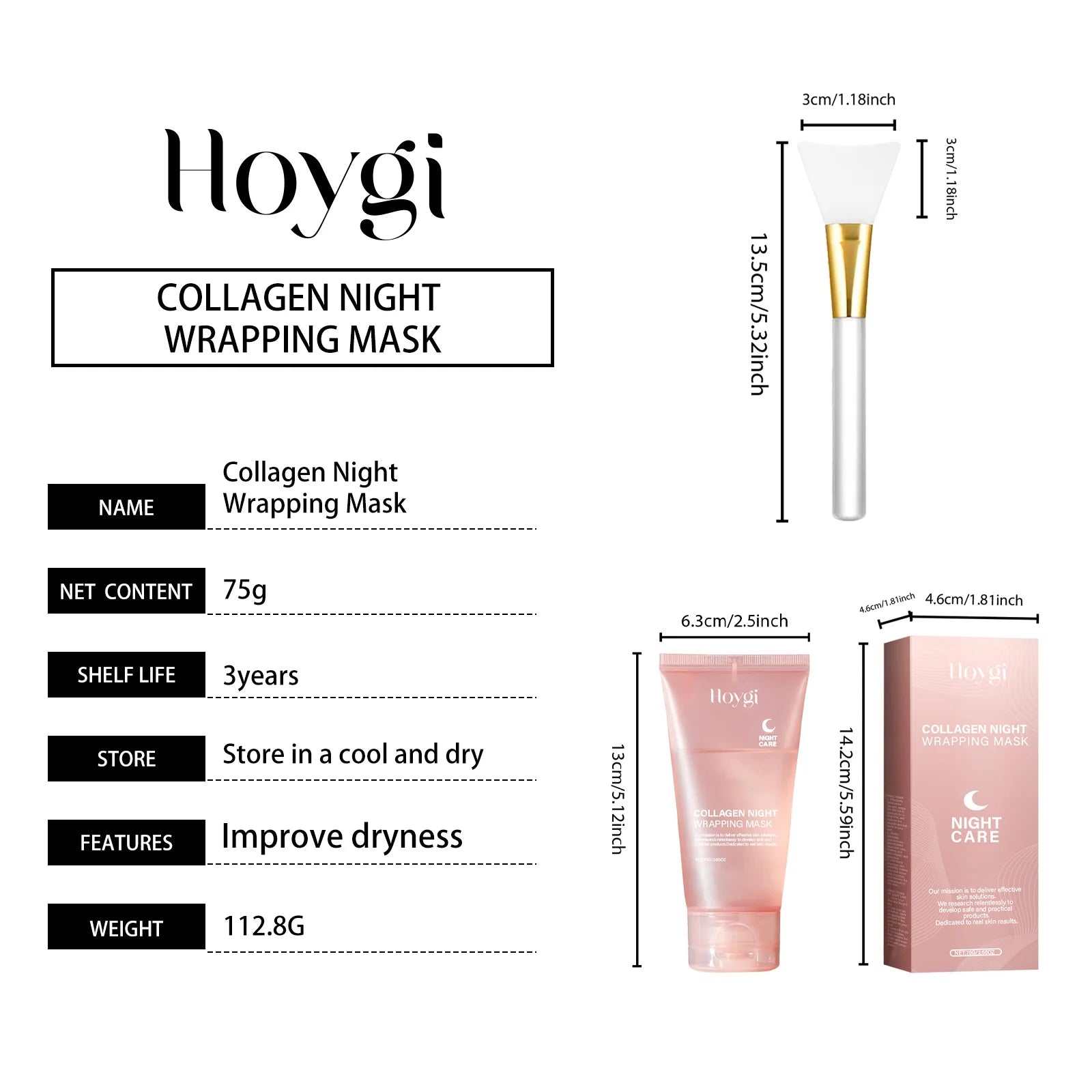 Collagen Peel Off Facial Mask Removes Blackheads & Oil Deeply Moisturizes Shrinks Pores Smoothes Fine Lines Brightens Skin Tone