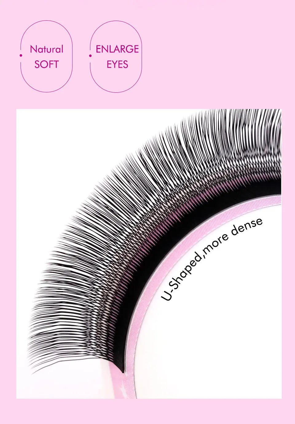 NEW U-Shaped 3D 4D 5D Eyelash Extension Faux Mink Premade Fans Lashes Easy to Apply 3D Volume Hand Woven U Shape W Style Eyelash