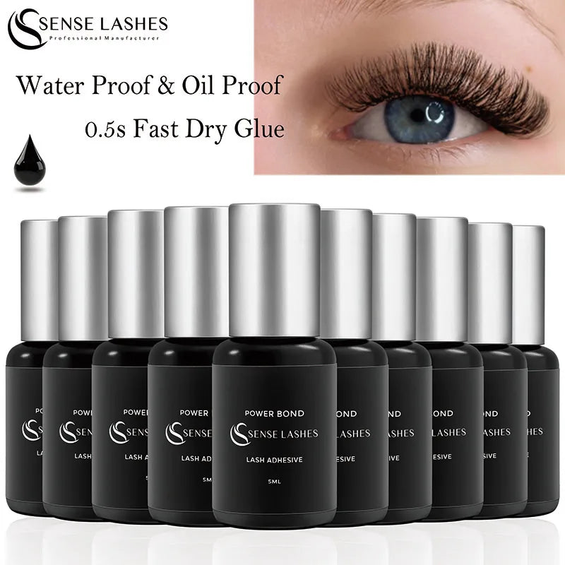 SENSE LASHES 10pcs Premium Adhesive Make Lashes Dried After Eyelash Extensions Glue Suitable for All Eyelash Extension