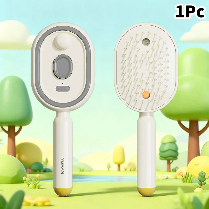 Hair Care Spray Massage Comb Electric Hair Massage Brush with Spray Function Aromatherapy Mist Detangling Anti Static Comb