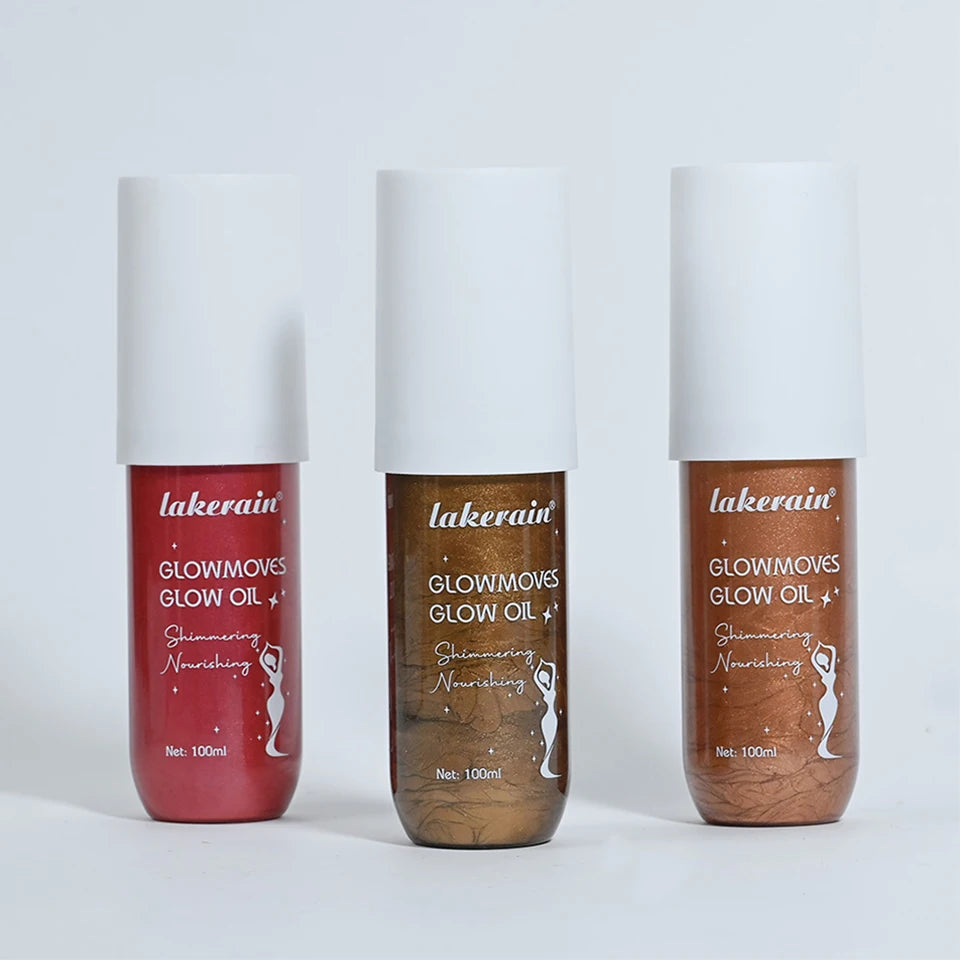 Glowmotions Glow Body Oil 100ml Hydrating Softening Brazilian Shimmer Bronze Non-Greasy Non-Sticky Formula for Beachside Party
