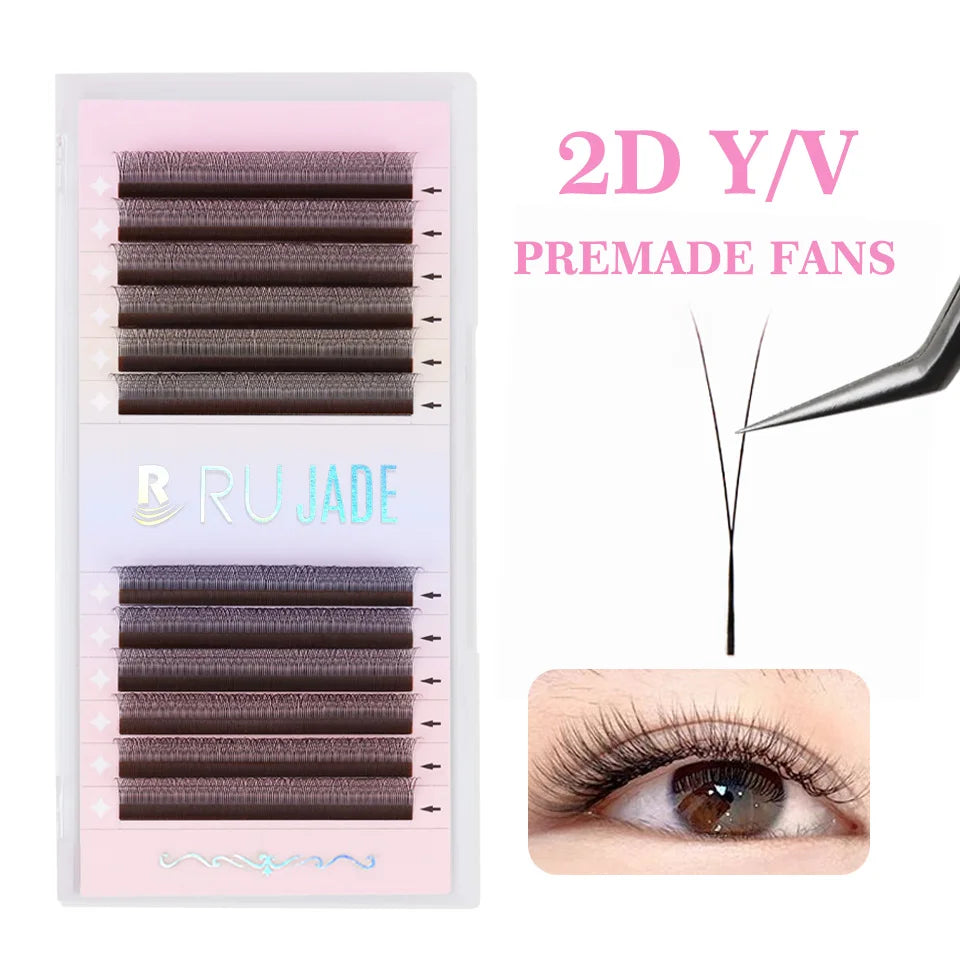 NEW U-Shaped 3D 4D 5D Eyelash Extension Faux Mink Premade Fans Lashes Easy to Apply 3D Volume Hand Woven U Shape W Style Eyelash