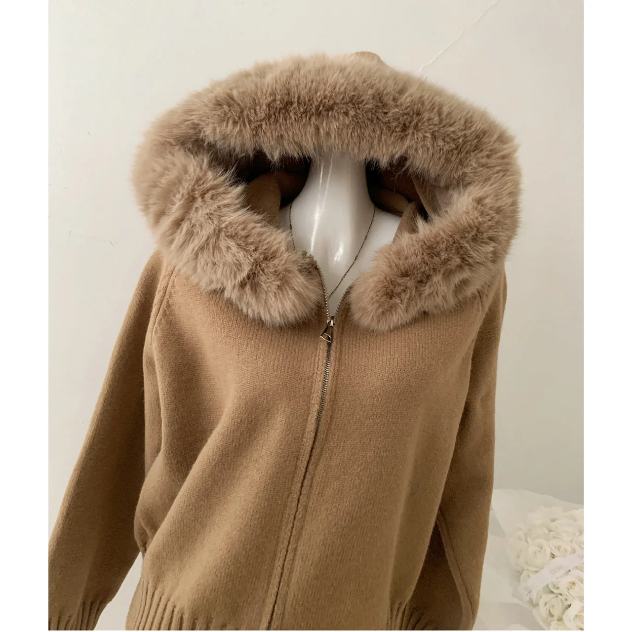 Winter Women Old Money Shoujo Girl Long Sleeve Full Zip Cardigan Sweater Cuddly Hoodies Knitwear 2000s Aesthetic Korean Fashion