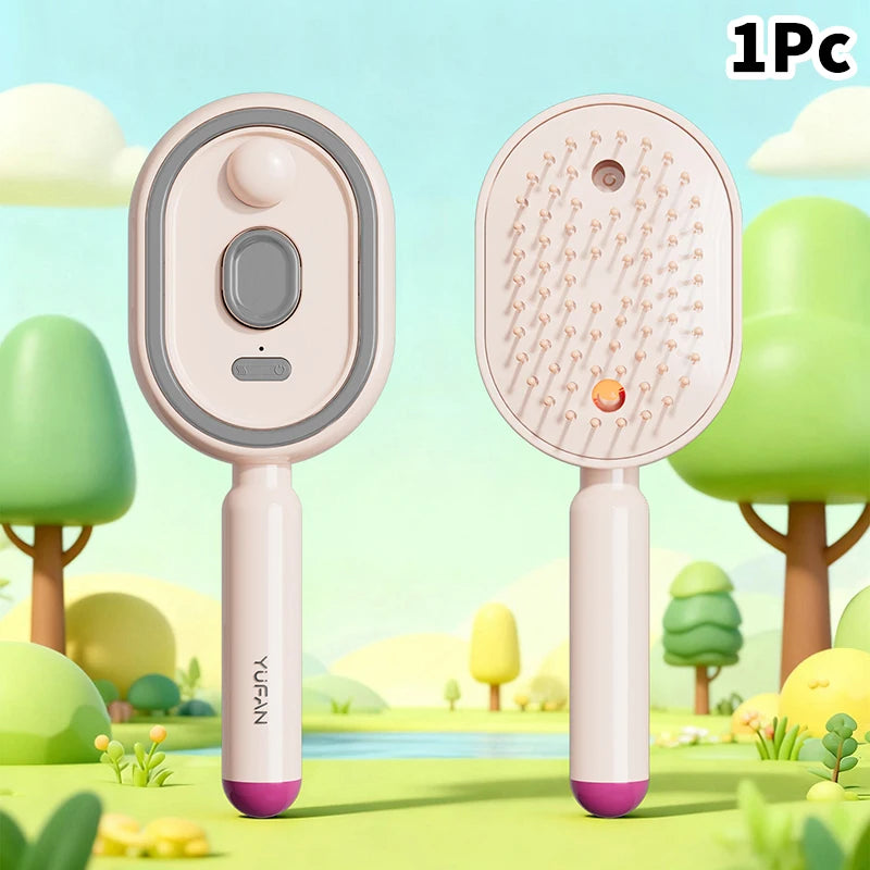 Hair Care Spray Massage Comb Electric Hair Massage Brush with Spray Function Aromatherapy Mist Detangling Anti Static Comb