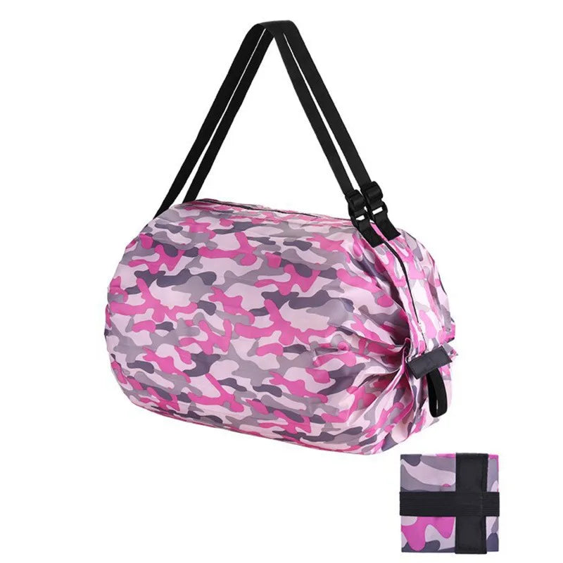 1pc Foldable Shopping Bags Foldable Storage Bag With Handle Portable Travel Camouflage Handbags Large Capacity Nylon Bag