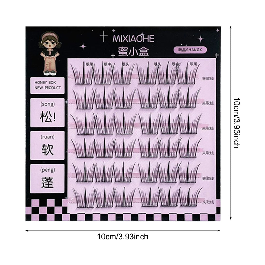 Korean Wispy Lash Extension Segmentation Natural Lash Extension for Daily Life Or Kpop Girls Cosplay Makeup