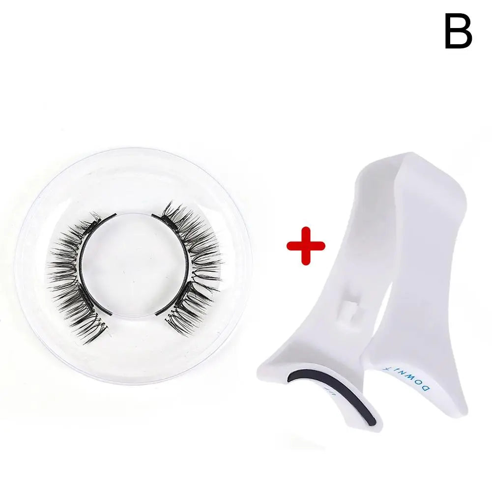 Magnetic Eyelashes Handmade 3D Natural Magnetic False Eyelashes Reusable Magnetic Eyelashes Tweezers Set For Women
