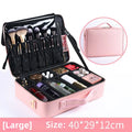 Large Capacity Makeup Box with Multi Function and Convenient Handheld Nail Art Tattoo Partition Storage Toolbox Makeup Bag