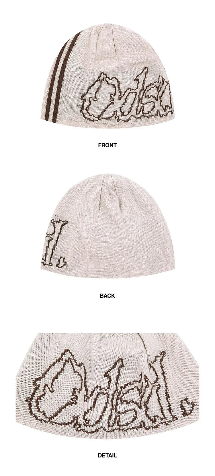 Women Beanie Hat Korean Fashion Knit Letter Winter Jacquard Hip Hop Harajuku Graphic Y2k Streetwear Unisex Pullover Accessories