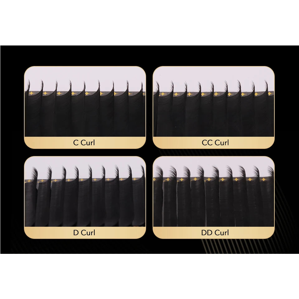 Lashprofessor Individual Eyelash Extension Long Length Classic Lashes Extensions Trays Wholesale Matte Black Soft Mink Faux Lash
