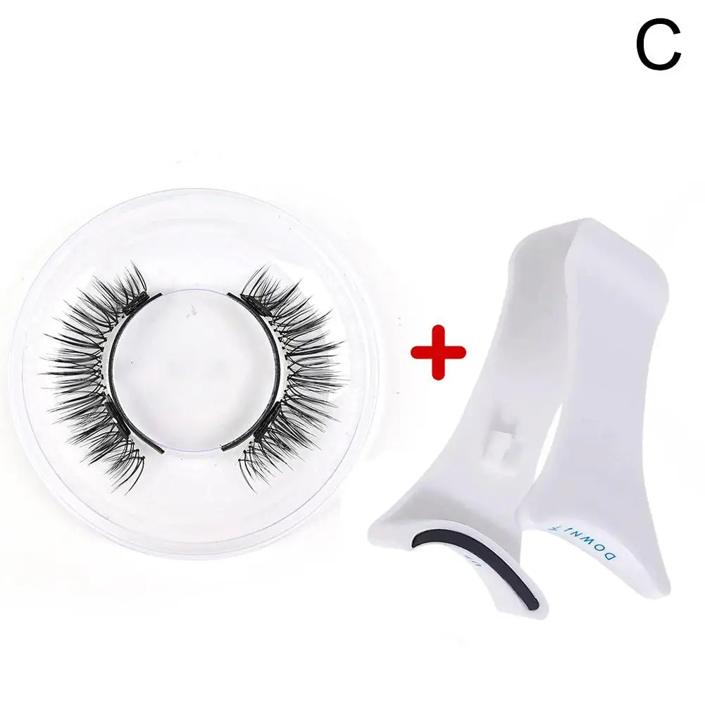 Magnetic Eyelashes Handmade 3D Natural Magnetic False Eyelashes Reusable Magnetic Eyelashes Tweezers Set For Women