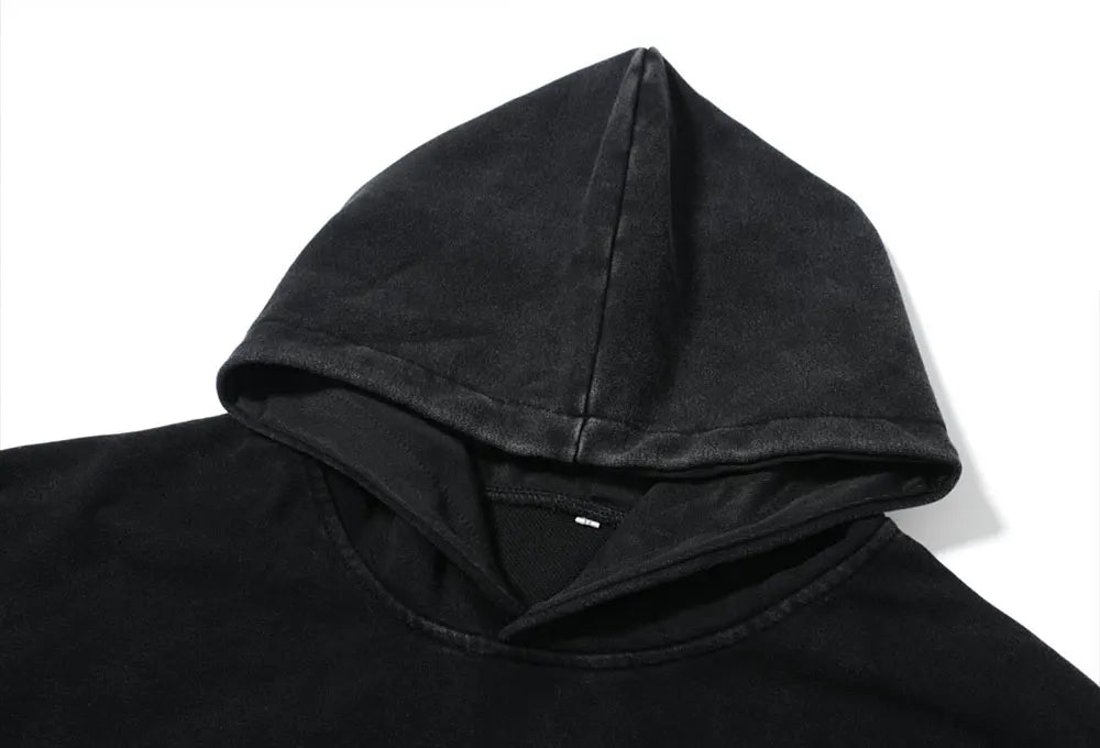 Men Acid Hoodies Bocchi The Rock Manga Top Print Vintage Pullover Casual Basis Long Sleeve Washed Hoodies