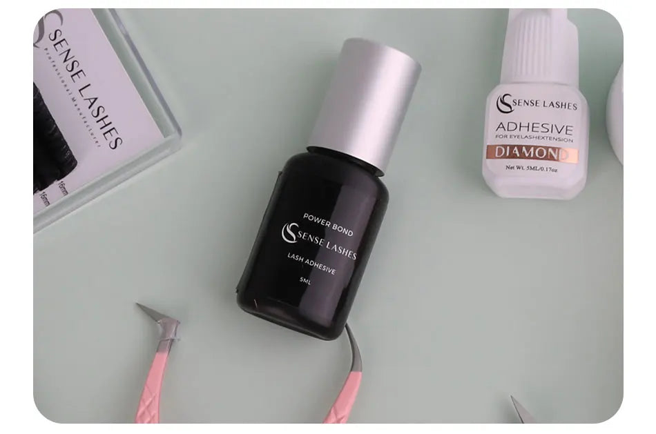 SENSE LASHES 10pcs Premium Adhesive Make Lashes Dried After Eyelash Extensions Glue Suitable for All Eyelash Extension