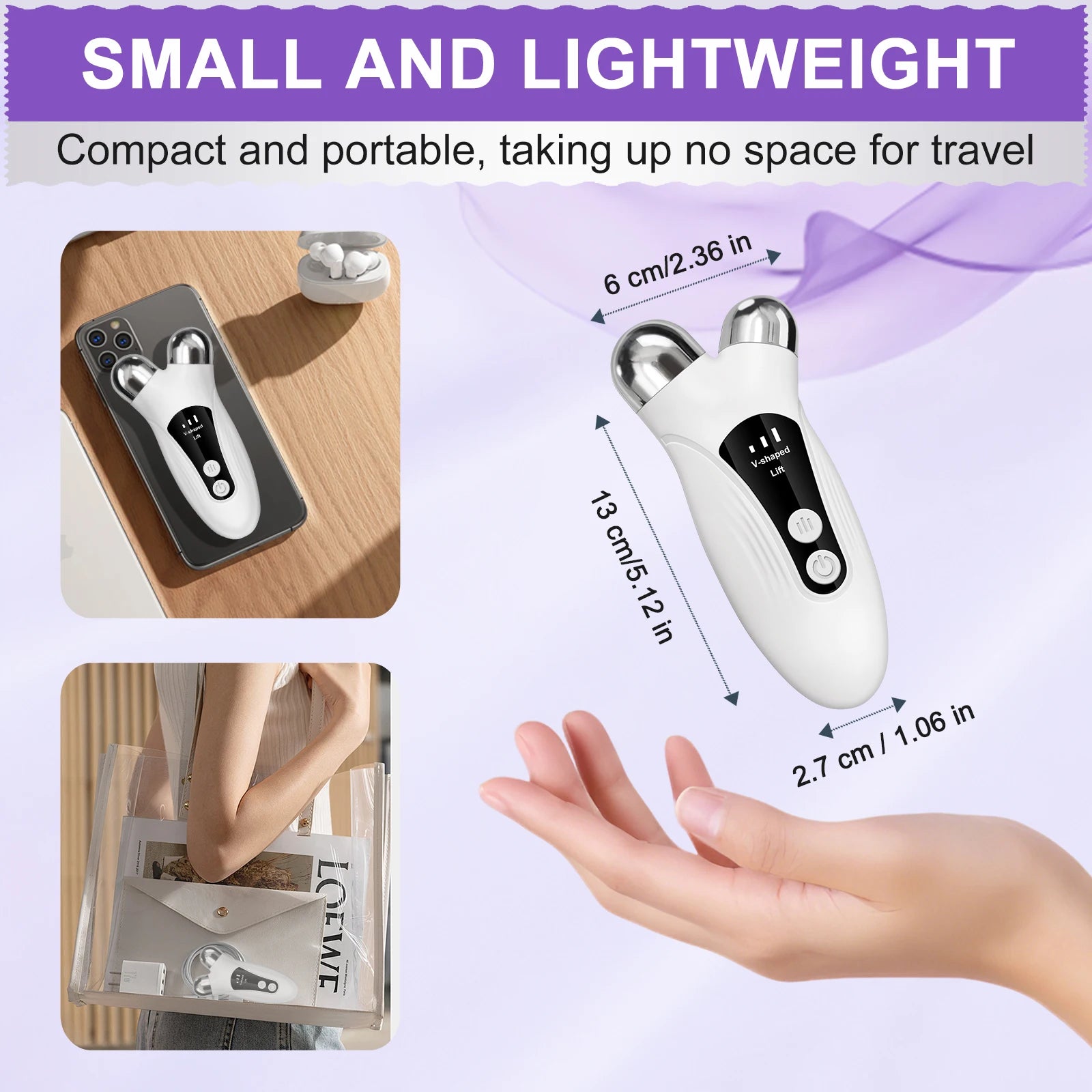 Face Microcurrent Massager Vibrator - Skin Beauty Equipment Visage Vibration Device for Facial Skin Care