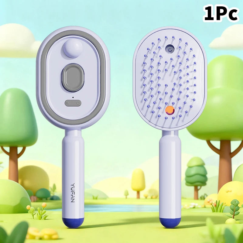 Hair Care Spray Massage Comb Electric Hair Massage Brush with Spray Function Aromatherapy Mist Detangling Anti Static Comb