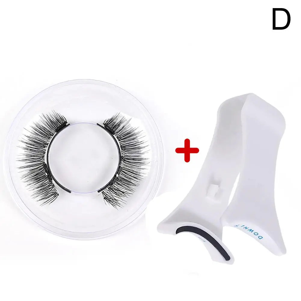 Magnetic Eyelashes Handmade 3D Natural Magnetic False Eyelashes Reusable Magnetic Eyelashes Tweezers Set For Women