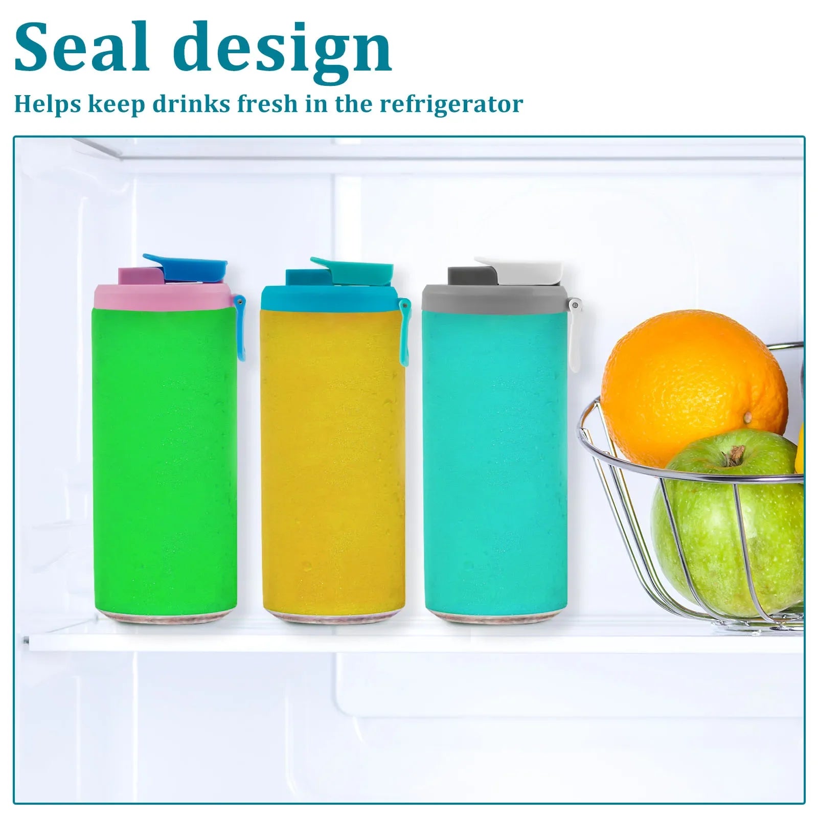 4Pcs Soda Can Cover Creative Sealed Silicone Straw Beverage Can Cover Cup Cov Suitable For Canned Beverage Reusable Tank Cover